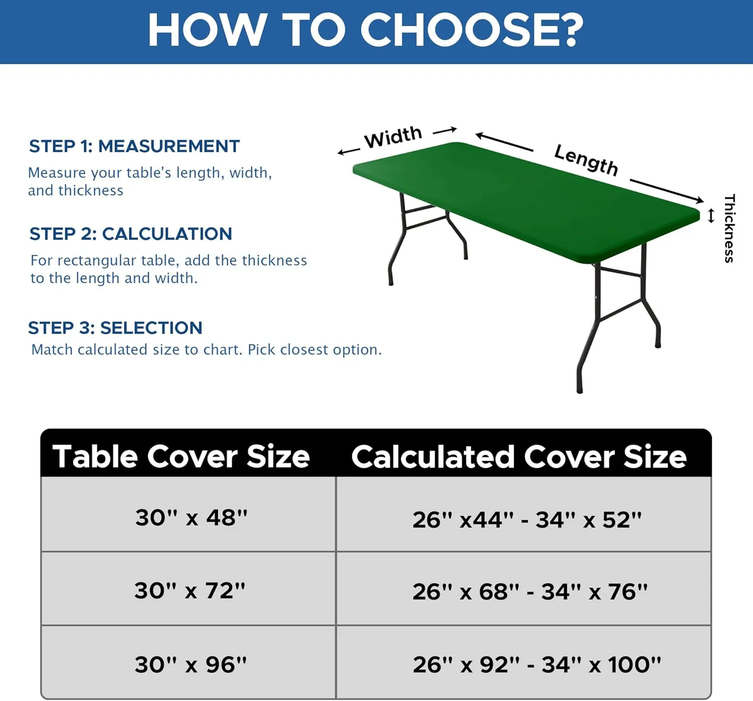 Fitted Tablecloth for 6 Foot Rectangle Tables-6 Pack Green Elastic Outdoor Picnic Table Cover-Spandex Stretch Folding Table Cloths 6 ft for Camping Dining Room Patio Kitchen Banquet Party