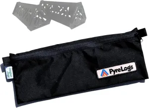 Flat-Pack Zippered Carry Bag, USA Made, Designed for packable storage of PyreLogs Reusable Campfire Bases
