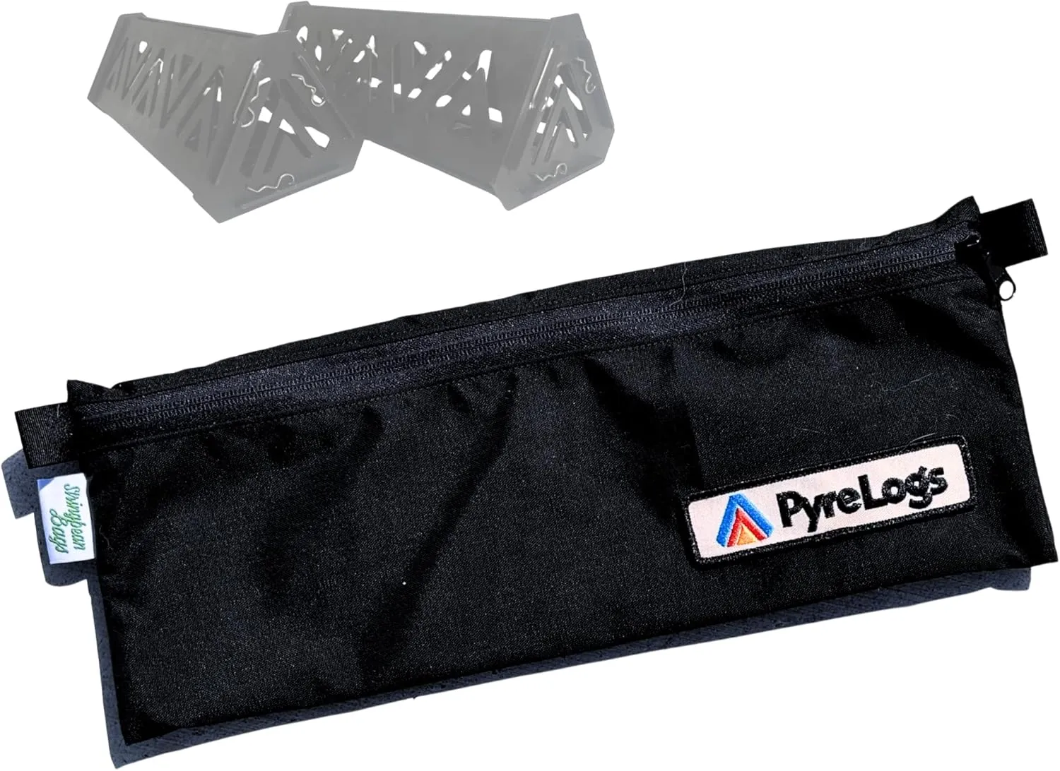 Flat-Pack Zippered Carry Bag, USA Made, Designed for packable storage of PyreLogs Reusable Campfire Bases