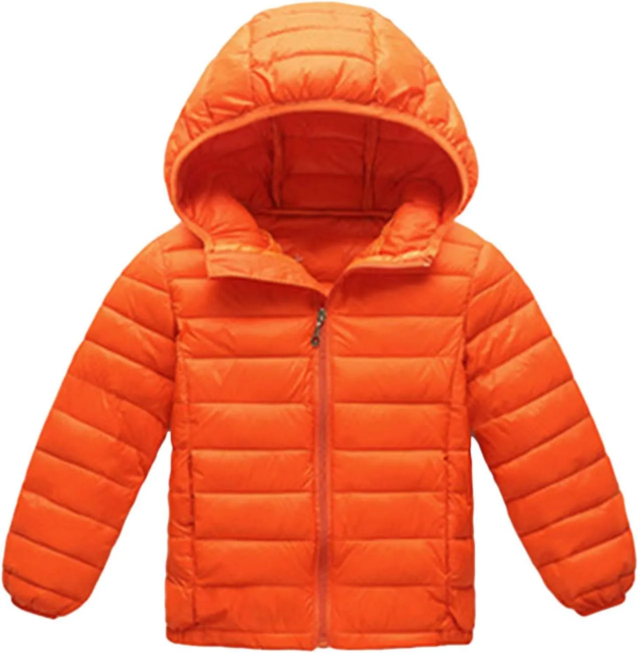 FLITAY Kid Winter Looser Fit Hooded Down Jacket Lightweight Warm Packable Jacket with Pocket