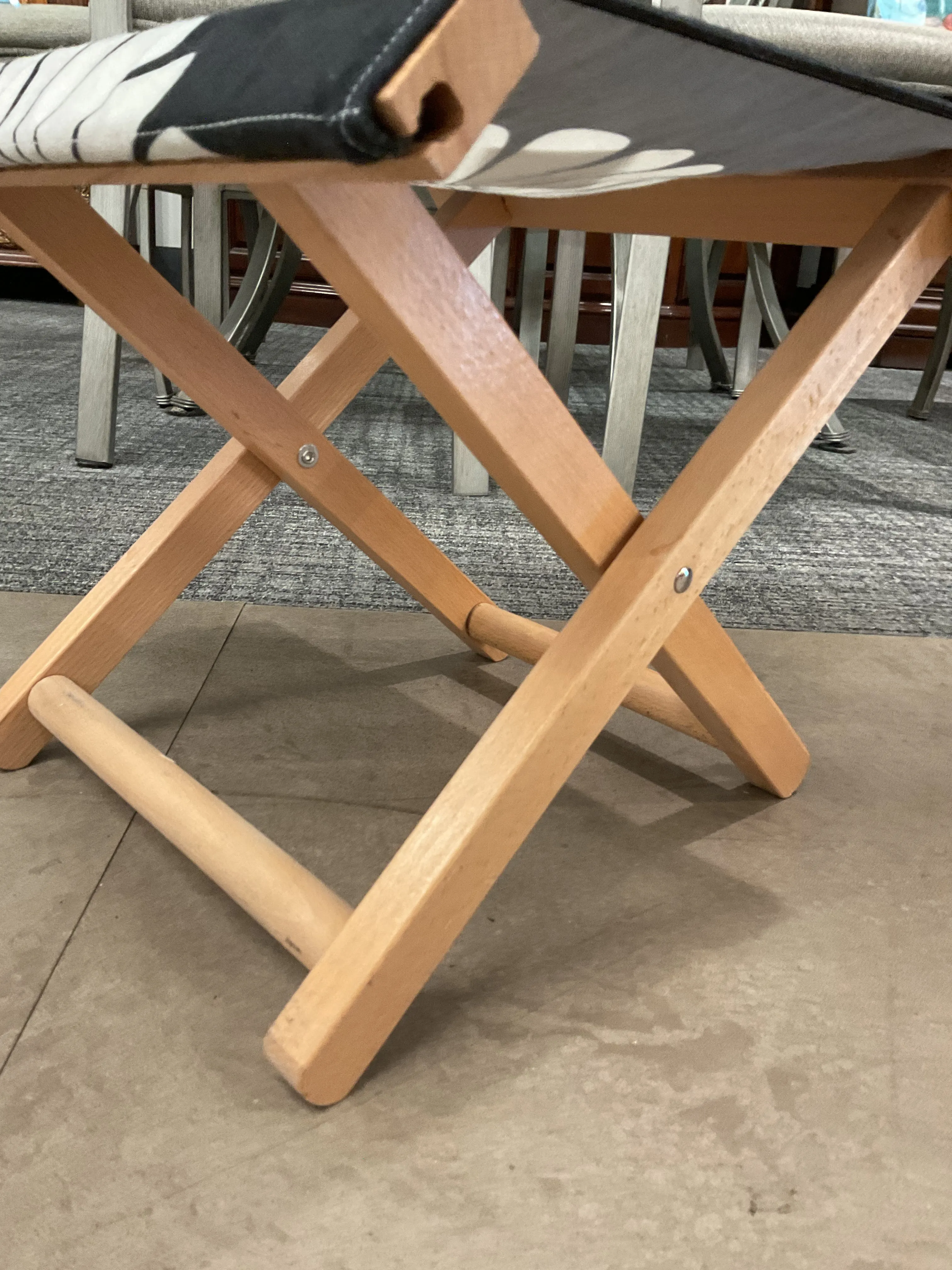 Floral Folding Stool
