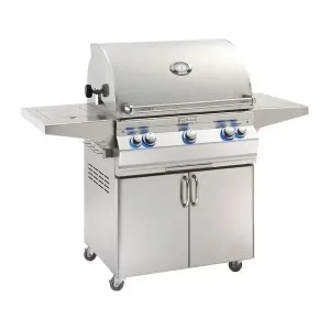 FM A660s Aurora 30" Portable Grill with Analog Thermometer, Flush Mounted Single Side Burner and Rotisserie Backburner, LP - A660S8EAP62