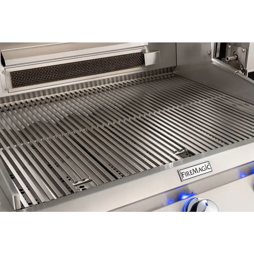 FM A660s Aurora 30" Portable Grill with Analog Thermometer, Flush Mounted Single Side Burner, Rotisserie Backburner, Infrared Burner and Magic View Window, NG - A660S8LAN62W