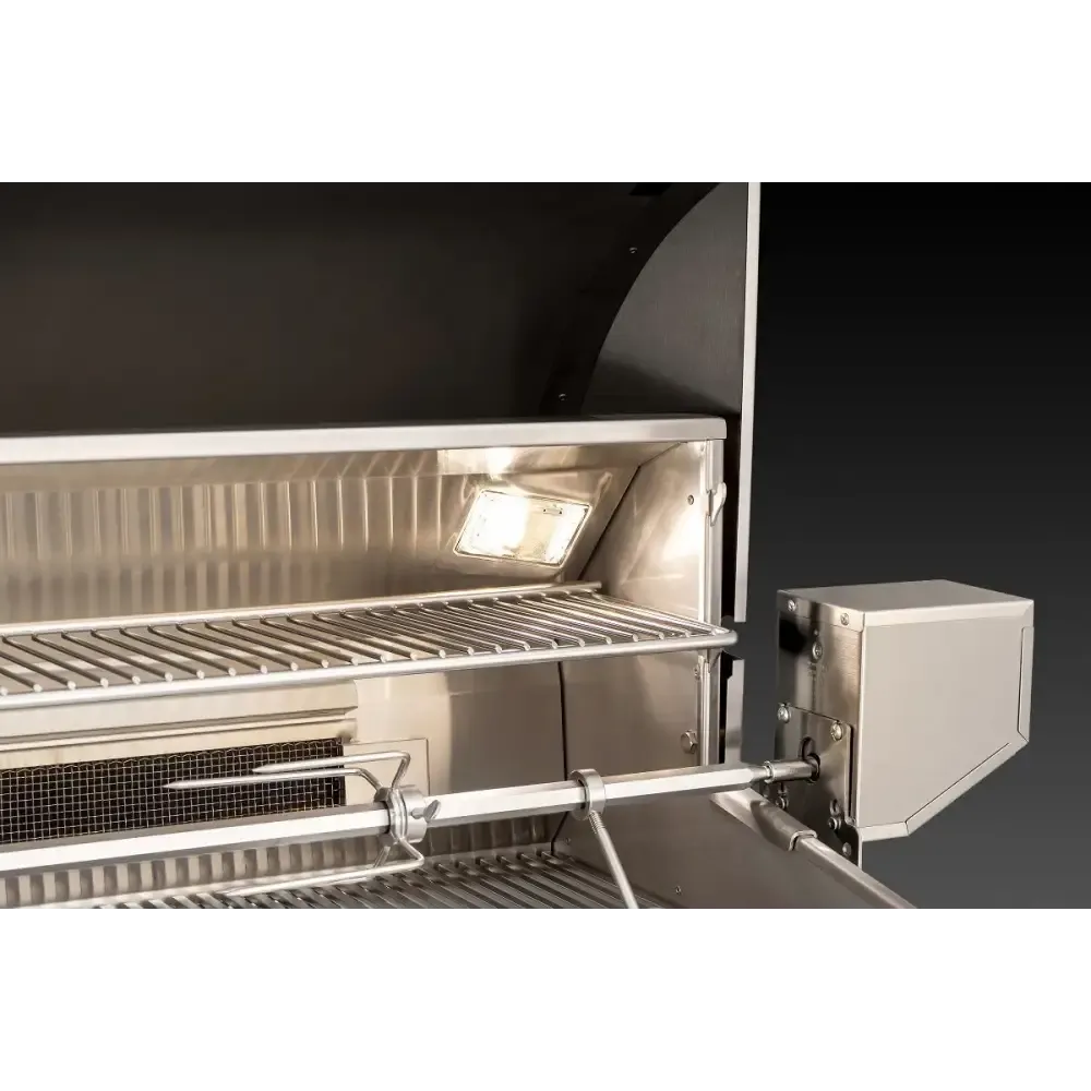 FM A660s Aurora 30" Portable Grill with Analog Thermometer, Flush Mounted Single Side Burner, Rotisserie Backburner, Infrared Burner and Magic View Window, NG - A660S8LAN62W