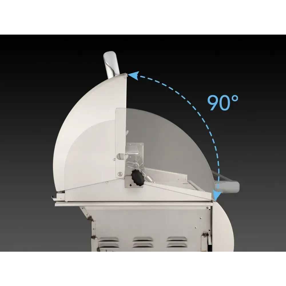 FM A660s Aurora 30" Portable Grill with Analog Thermometer, Flush Mounted Single Side Burner, Rotisserie Backburner, Infrared Burner and Magic View Window, NG - A660S8LAN62W