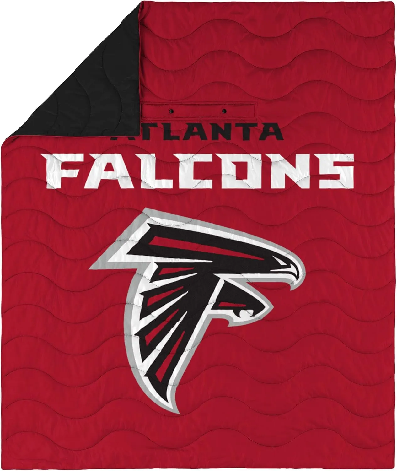 FOCO NFL Exclusive Wearable Outdoor Wordmark Big Logo Blanket, 50 x 60, Atlanta Falcons
