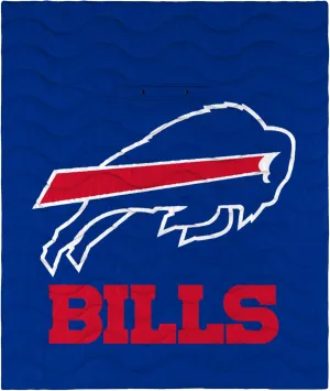 FOCO NFL Exclusive Wearable Outdoor Wordmark Big Logo Blanket, 50 x 60, Buffalo Bills