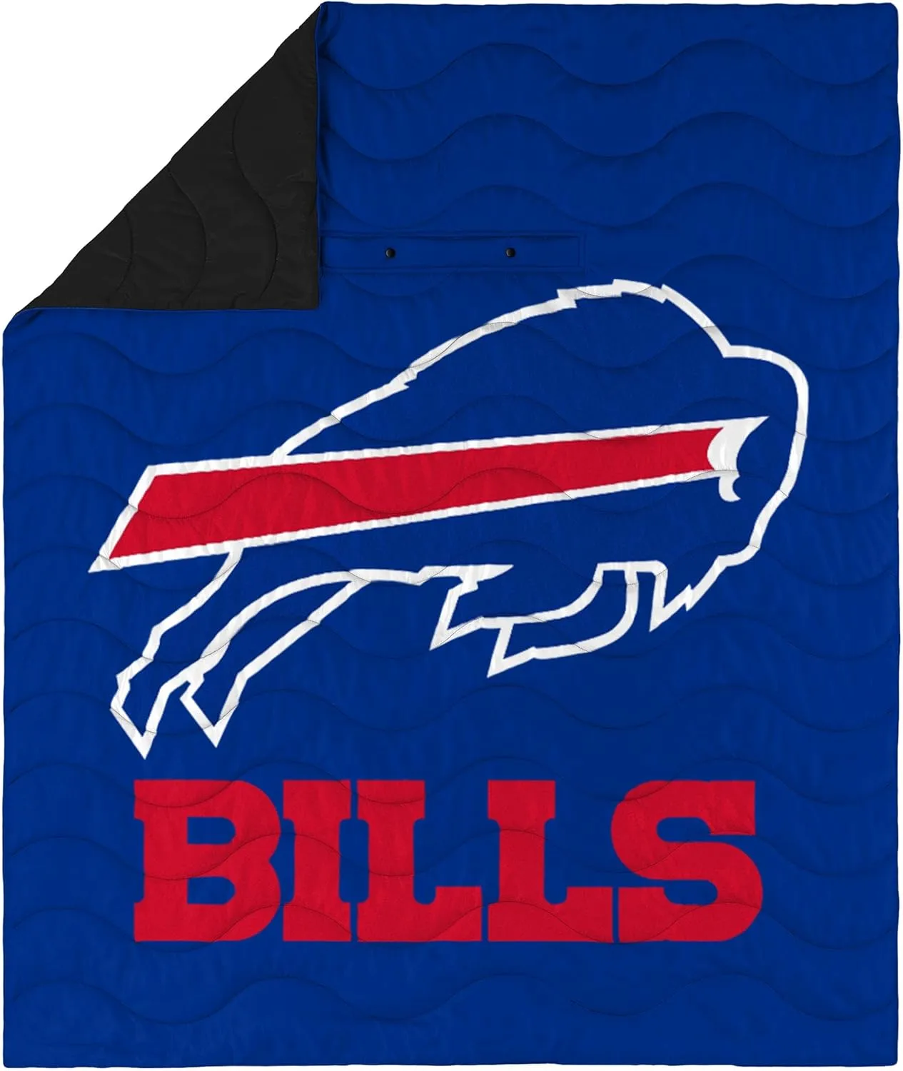 FOCO NFL Exclusive Wearable Outdoor Wordmark Big Logo Blanket, 50 x 60, Buffalo Bills