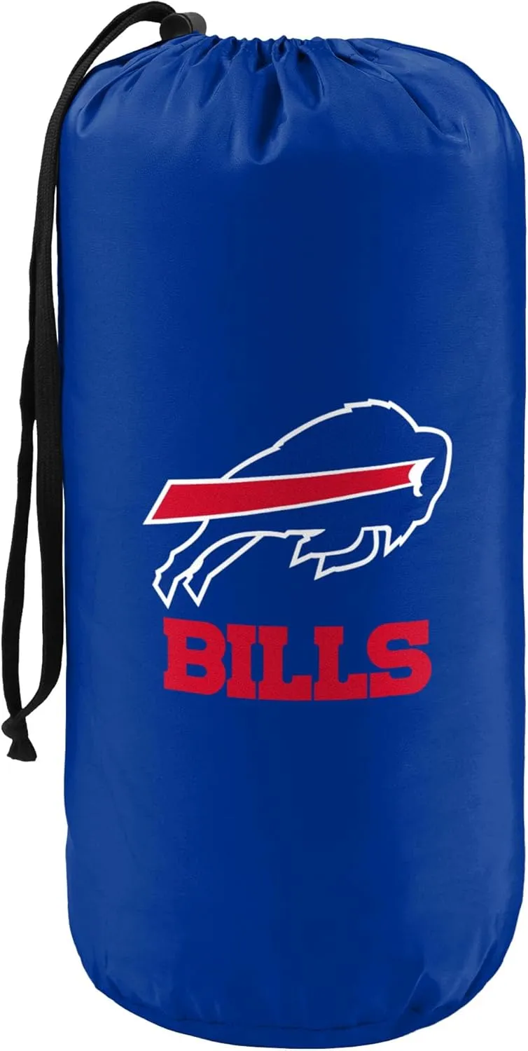 FOCO NFL Exclusive Wearable Outdoor Wordmark Big Logo Blanket, 50 x 60, Buffalo Bills