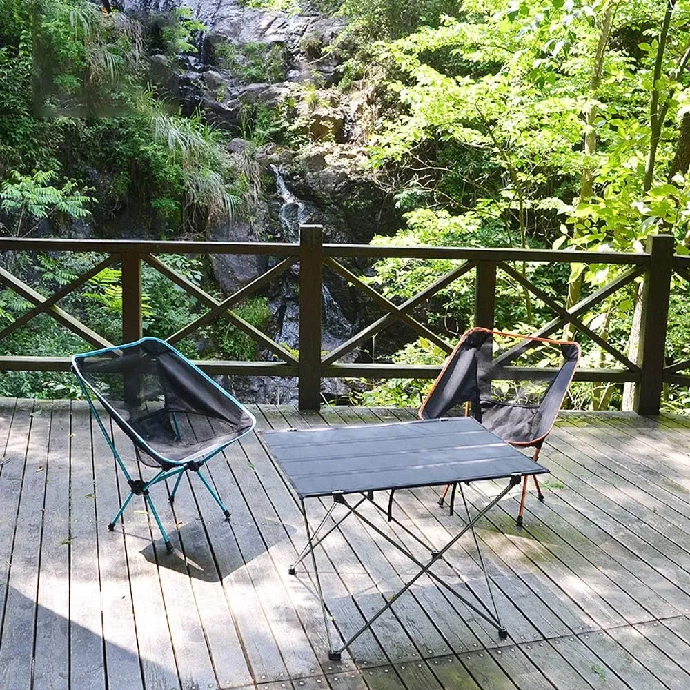Folding Chairs, Outdoor Waterproof Oxford Cloth Fishing Chair, Canvas Camping Picnic Mesh Lounger Leisure Hiking Balcony Stool Foldable Chair (Color : Blue)