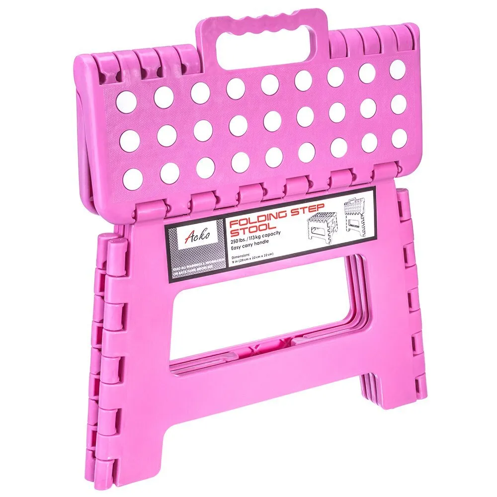 Folding Foot Stool Step Ladder Children Kids Plastic Footstool Stepladder Chair