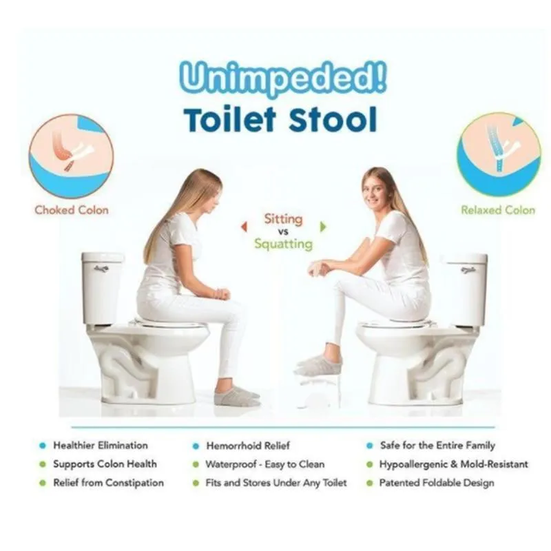 Folding multi -function toilet stool