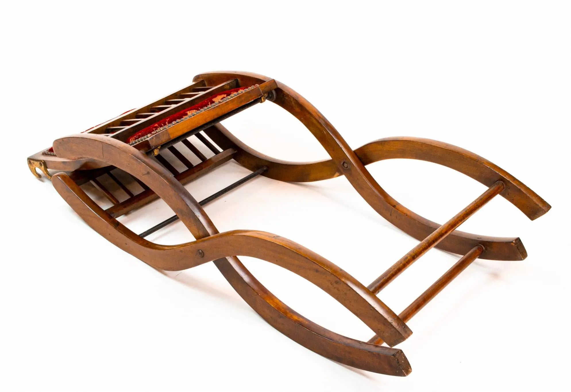 Folding Stool in Mahogany, English 1850s