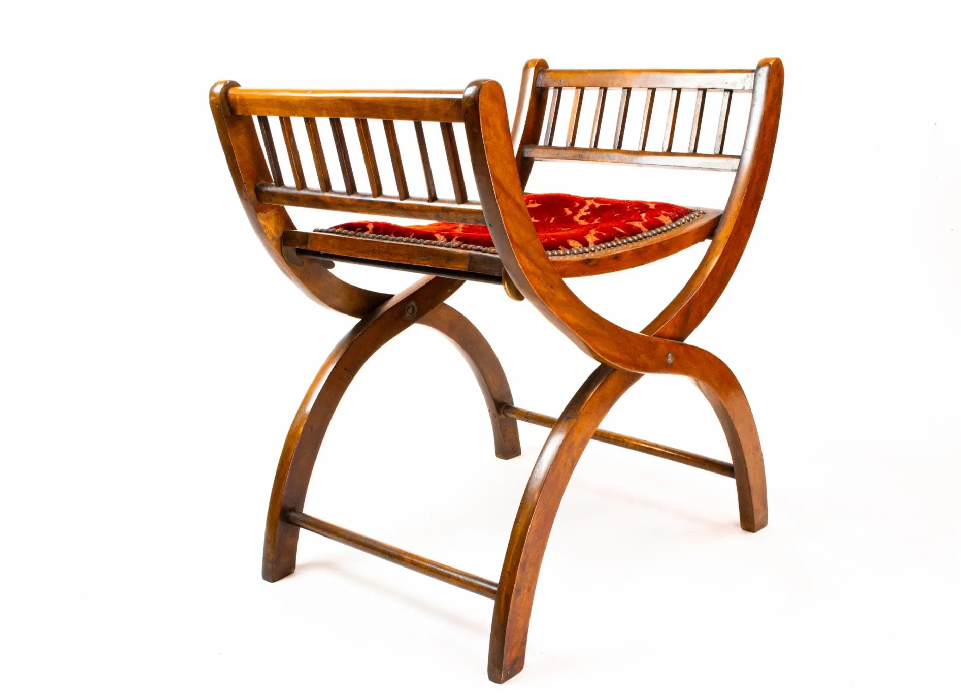 Folding Stool in Mahogany, English 1850s