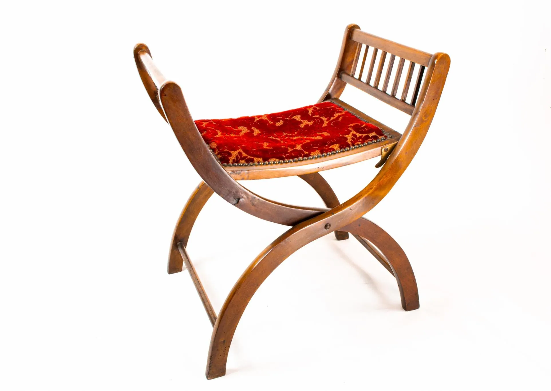 Folding Stool in Mahogany, English 1850s