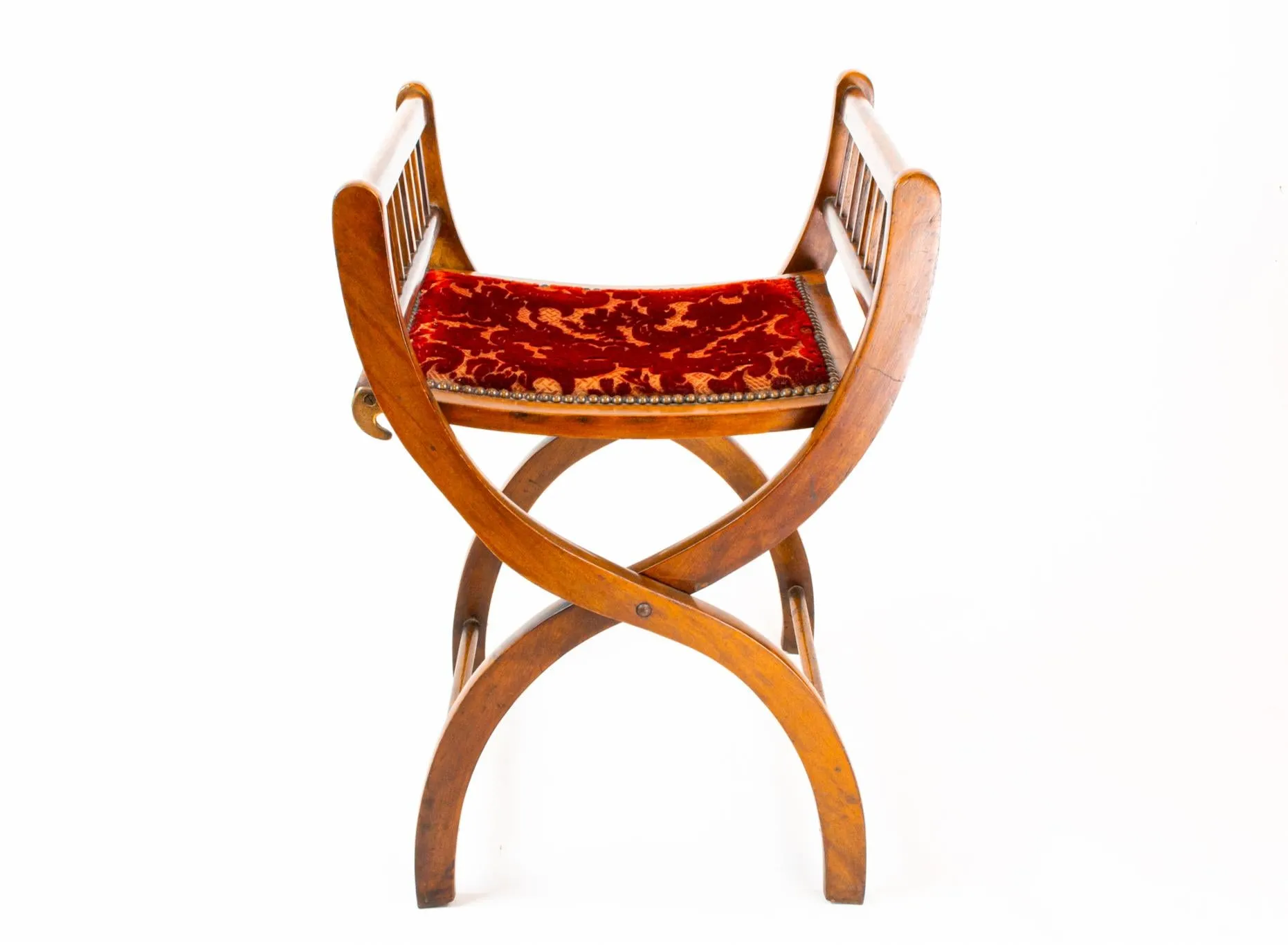 Folding Stool in Mahogany, English 1850s
