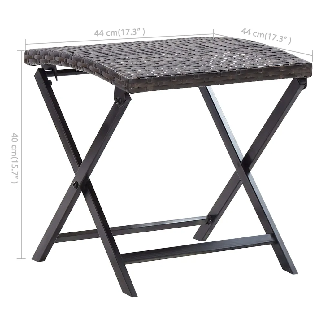 Folding Stool Outdoor Folding Stool Chair for Balcony Lawn Poly Rattan