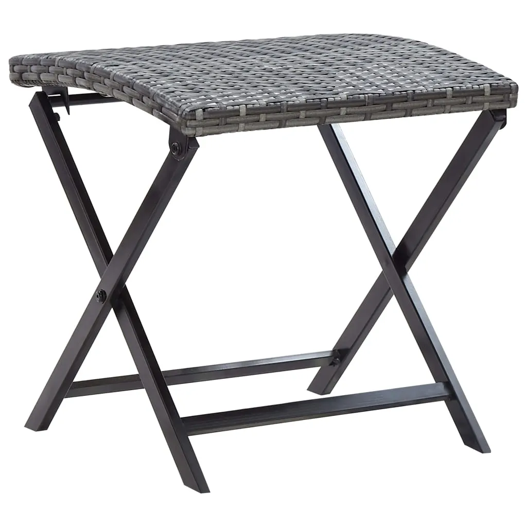 Folding Stool Outdoor Folding Stool Chair for Balcony Lawn Poly Rattan