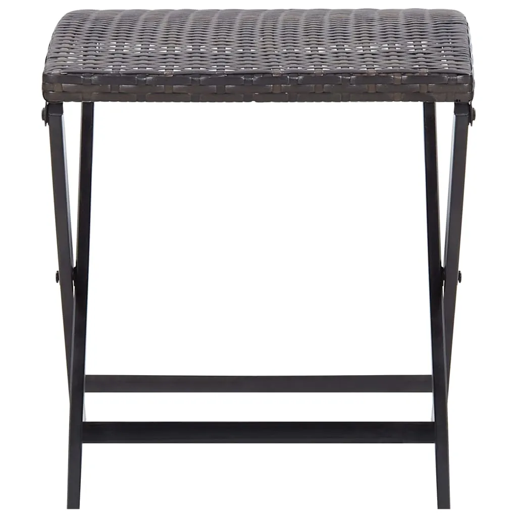 Folding Stool Outdoor Folding Stool Chair for Balcony Lawn Poly Rattan