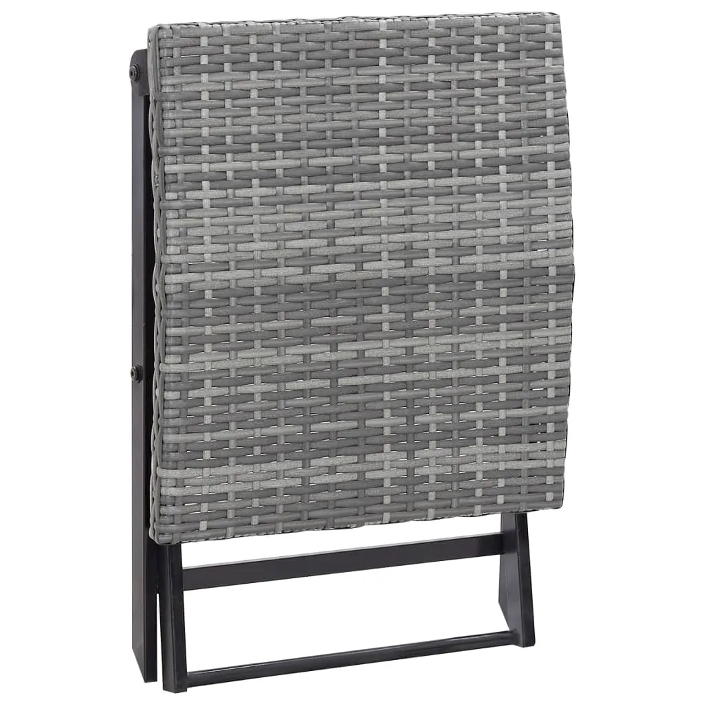 Folding Stool Outdoor Folding Stool Chair for Balcony Lawn Poly Rattan