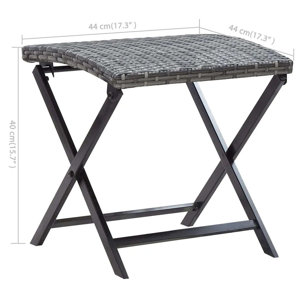 Folding Stool Outdoor Folding Stool Chair for Balcony Lawn Poly Rattan