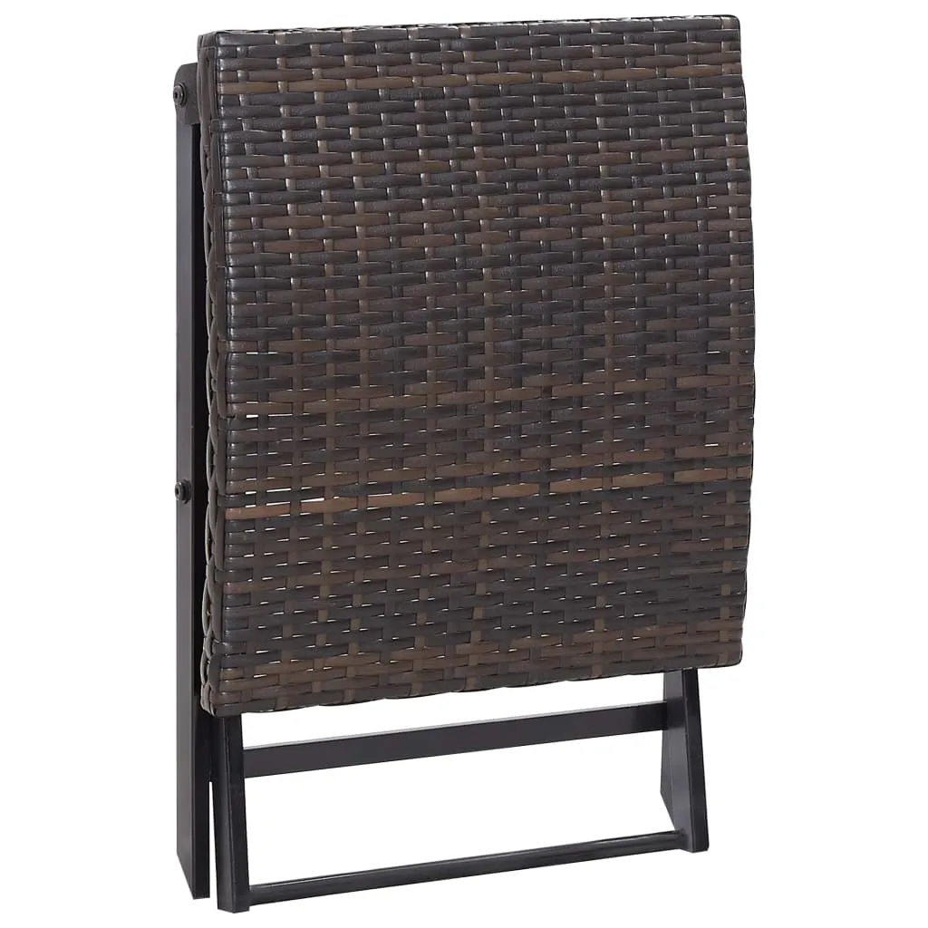 Folding Stool Outdoor Folding Stool Chair for Balcony Lawn Poly Rattan