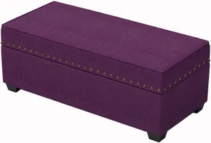 Folding Storage Solid Wood Shoe Bench Breathable Cotton Upholstered Seat for Bedroom Living Room Sofa Stool Bearing Weight 150Kg 90X40X40Cm,Purple