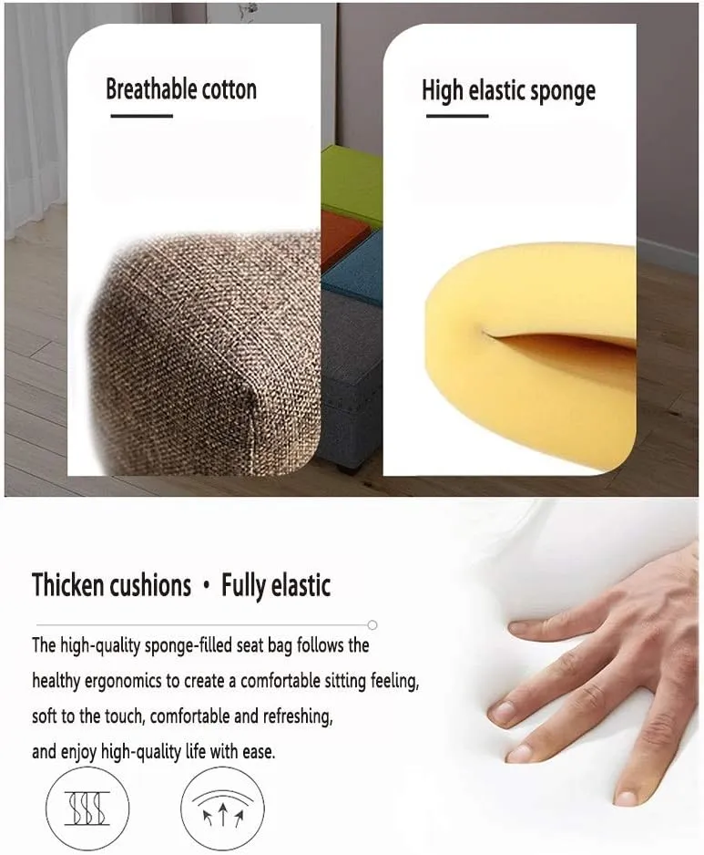 Folding Storage Solid Wood Shoe Bench Breathable Cotton Upholstered Seat for Bedroom Living Room Sofa Stool Bearing Weight 150Kg 90X40X40Cm,Purple