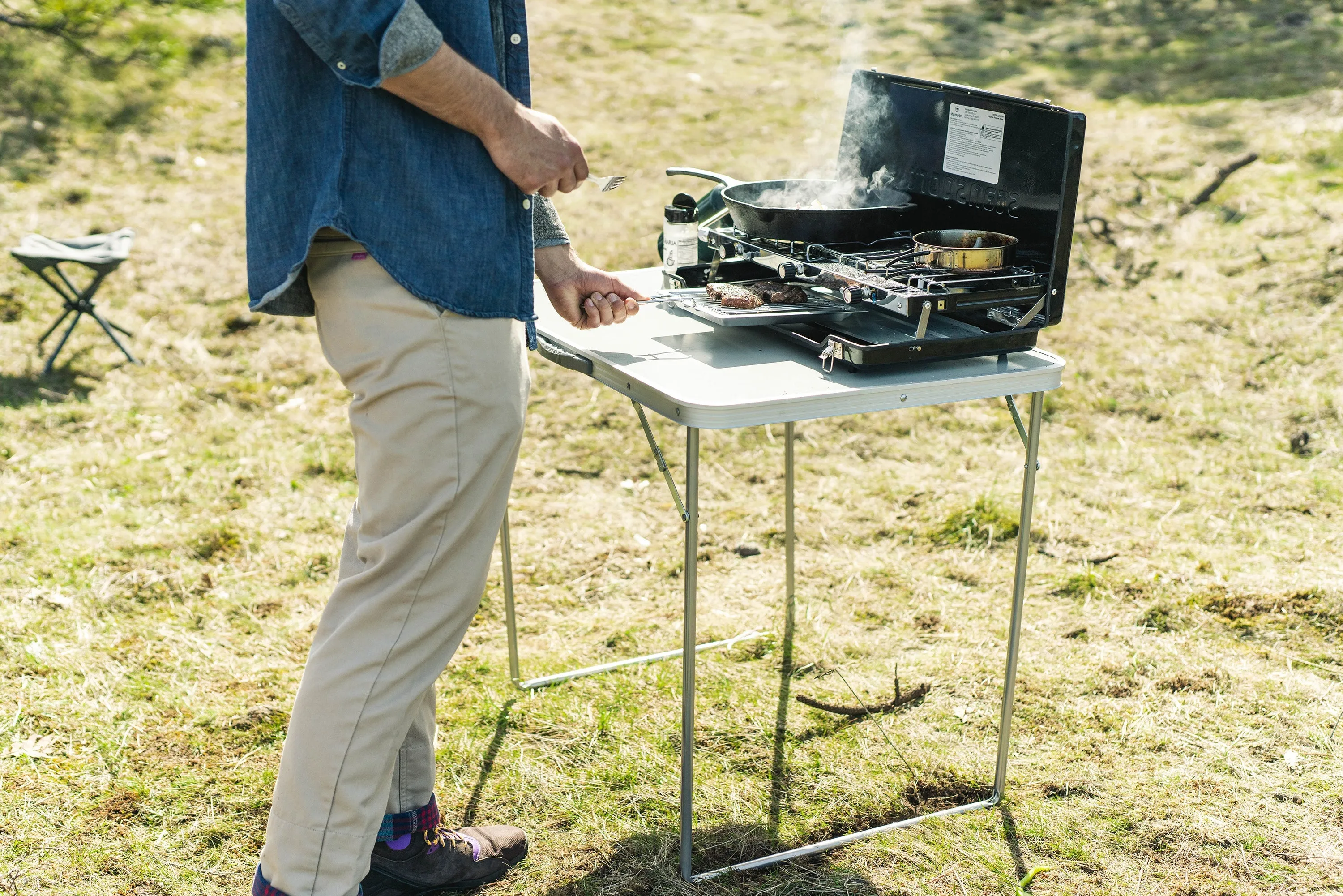 Folding Table With Coated Mdf Top