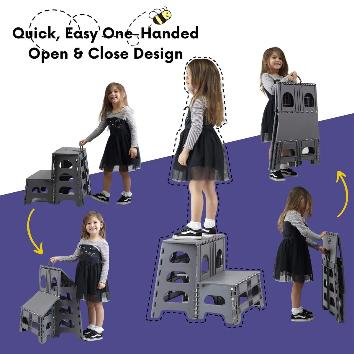 Folding/Portable Folding Stool for Adults, Seniors, Kids