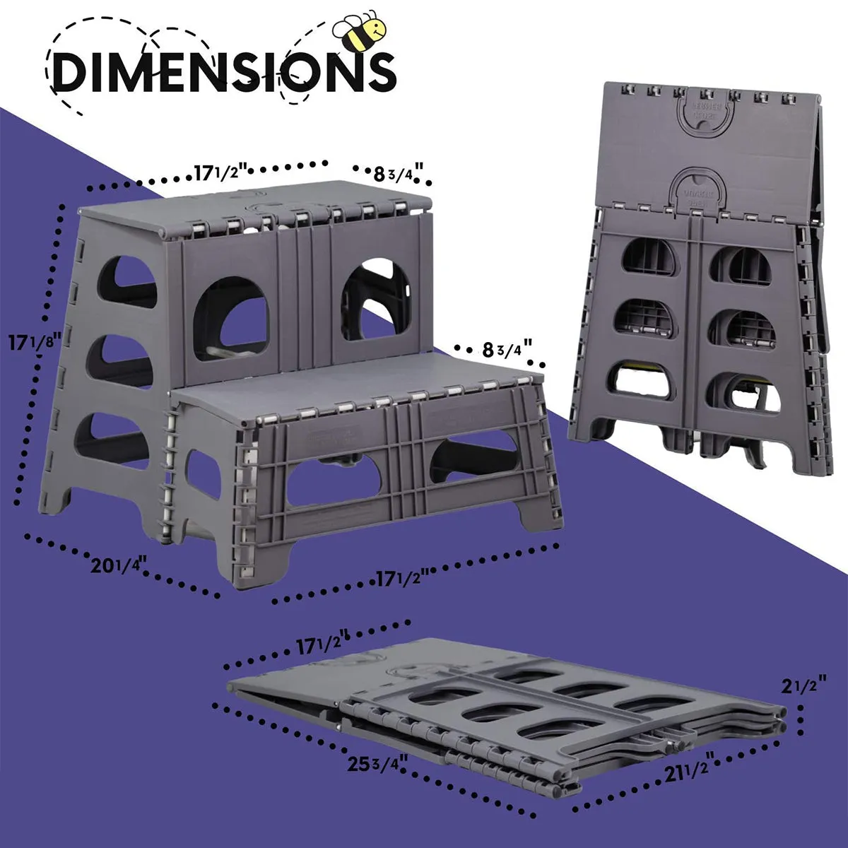 Folding/Portable Folding Stool for Adults, Seniors, Kids