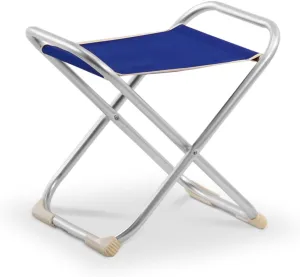 FORMA MARINE Folding Aluminum Boat Deck Fishing Stool Blue Fabric M700B