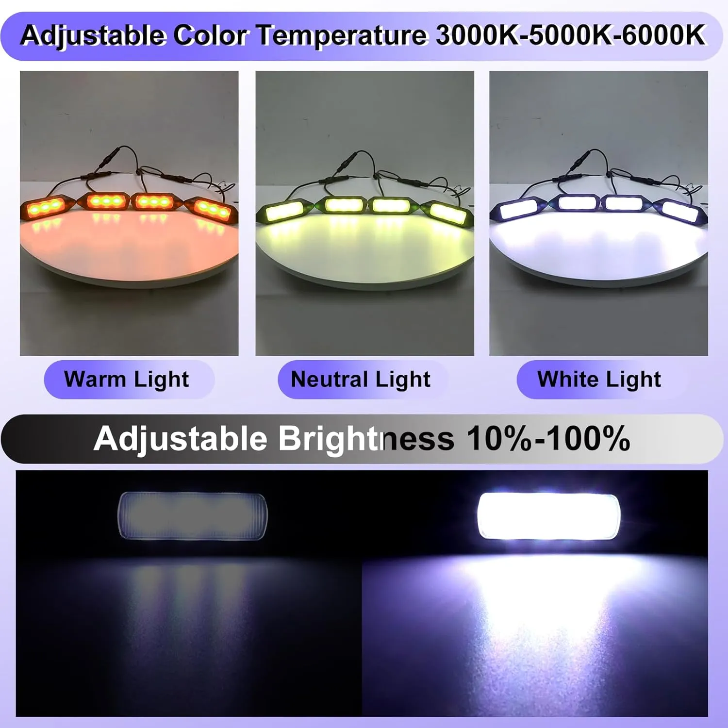 Front Grill Lights for Toyota RAV4 Accessories 2019-2024 LED Grille Lights for Hybrid LE SE XLE XSE Limited(RGB)
