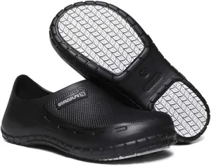 FULORIS Black Nursing Nurse Shoes for Women, Garden Shoes Chef Shoes Waterproof Platform Sloggers for Women, Slip Resistant Work Chef Shoes of Women Hospital Garden Kitchen