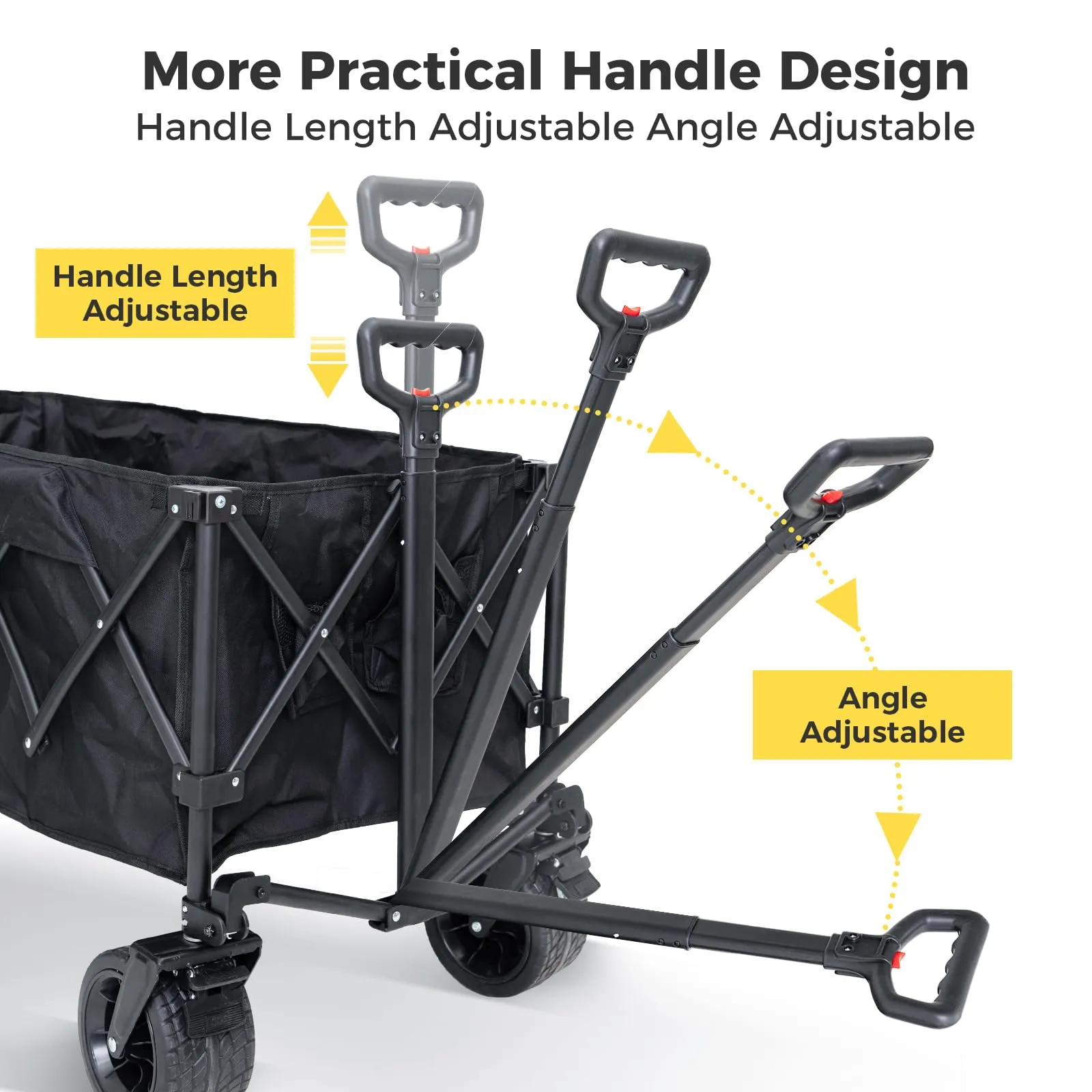 FUNDANGO Folding Wagon 180L Dual Chassis Camping Wagon