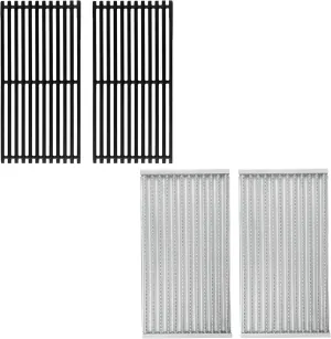 G362-2100-W1 G369-0030-W2 Infrared Emitter Cooking Grates Grill Replacement Parts for Char-Broil Tru-Infrared 2 Burner 463642316 463644220 Infrared Grates for Charboril 463675016 463632320