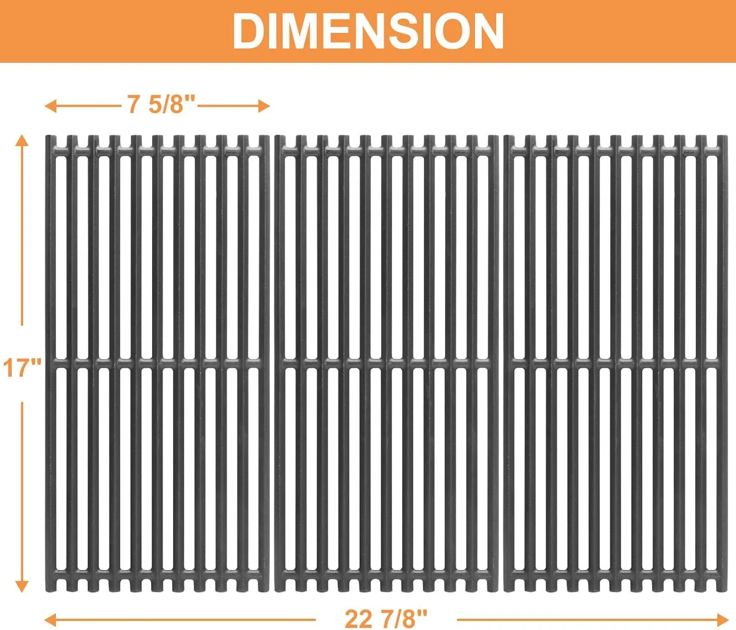 G474-0017-W2 Grill Grates for Charbroil Tru Infrared Grill Replacement Parts Charbroil 463242516 3-Burner 466242515 466242516 466242615 466242616 463243016 463355220 463342420 463246018 G474-0017-W1