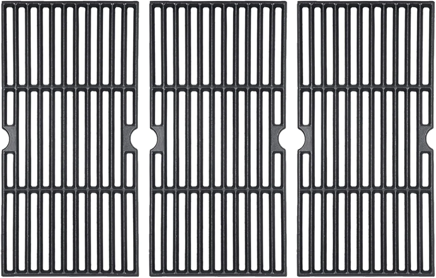 GasSaf 16 7/8" Grill Grates for Charbroil 463420508, 463420511, 463436214, 463440109 Gas Grill, Cast Iron Grates for Char Broil, Thermos, Master Chef, Backyard, 3PCS Grates Replacement for Char-Broil