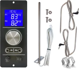 Gen 2 Retro Fit Non-WiFi PID Controller Replacement for Camp Chef Pellet Grill and Smoker (PG24-82) Models of Pursuit 20, SG24,SG 30, SGX, DLX, XT & Temperature Probes Kits