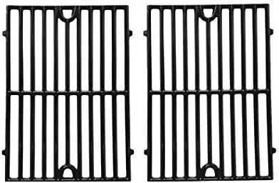 Gloss Cast Iron Replacement Cooking Grid for Kenmore, Hamilton Beach 84131, 84131C, Vermont Castings CF9030, Grand Cafe: GC1000 and Ellipse 2000LP Gas Grill Models, Set of 2