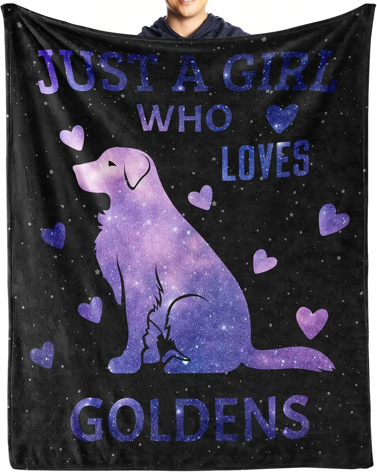 Golden Retriever Blanket Gifts, 60"x80" Dog Pattern Flannel Fleece Throw Blanket Soft, Lightweight, Comfortable, Warm Golden Retriever Themed Blanket for Humans Adults Kids