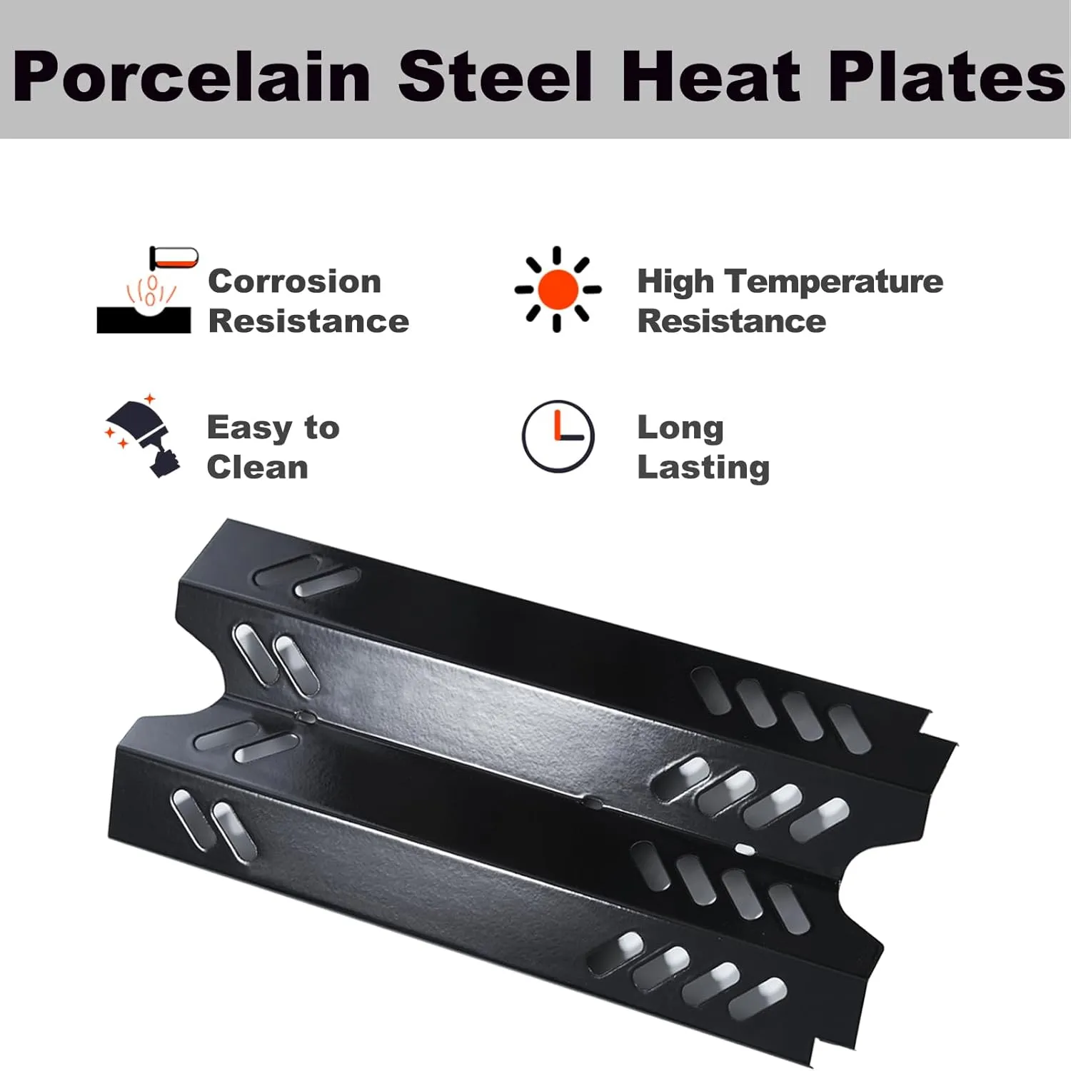 GR2234801-MM-00 Heat Plates Replacement Parts for Members Mark GR2234801-MM-00 Heat Shield Members Mark 2 Burner Gas Grill Heat Tents Flame Tamers GR2234802-MM-00 Rankam Sam's Club Grill Parts