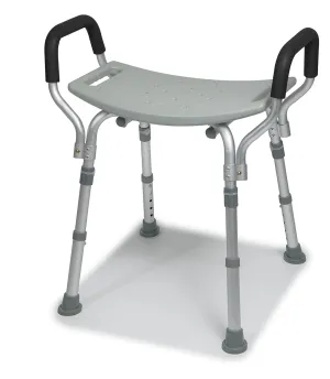 Graham-Field 7931RA Lumex Platinum Collection Bath Seat with Support Arms, Retail Packaging, Standard Grey, Medical Shower Chair for Adults, 350 lbs Capacity, Pack of 4