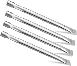 Grill Burner Tube, 4 PC Universal Stainless Steel Pipe Tube BBQ Gas Repair Parts Kits for Brinkmann, Charmglow, Uniflame and Outdoor Gourmet Grill Models, Grill Replacement for CTB3, 15.875"