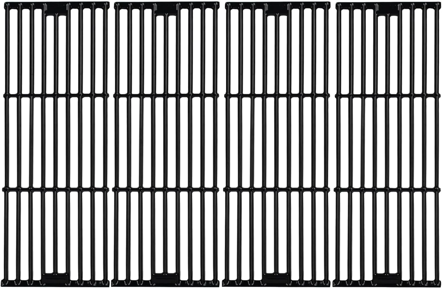 Grill Grates Replace for Chargriller 5050 3001 2121 3008 3030 3725 4000 5252, King Griller 3008 5252 and Others, Set of 4 Cast Iron Grill Cooking Grid Grates (19 3/4" x 6 3/4" Each)