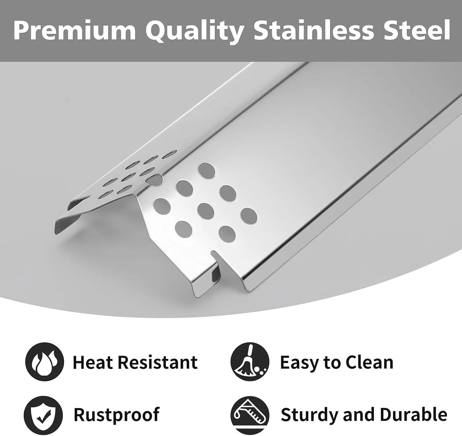 Grill Heat Plates Replacement Parts for Nexgrill, Stainless Steel Heat Tents for Home Depot Nexgrill 5 Burner Gas Grill, 14.6" Flame Cover Replacement Parts for Nexgrill 720-0888