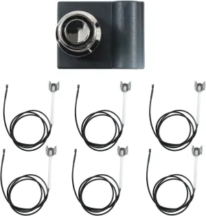 Grill Igniter Kit Replacement for Home Depot Nexgrill 720-0882A, 720-0896B, 720-0896E - 6 Outlet Push Button Spark Igniter with Wire Replacement