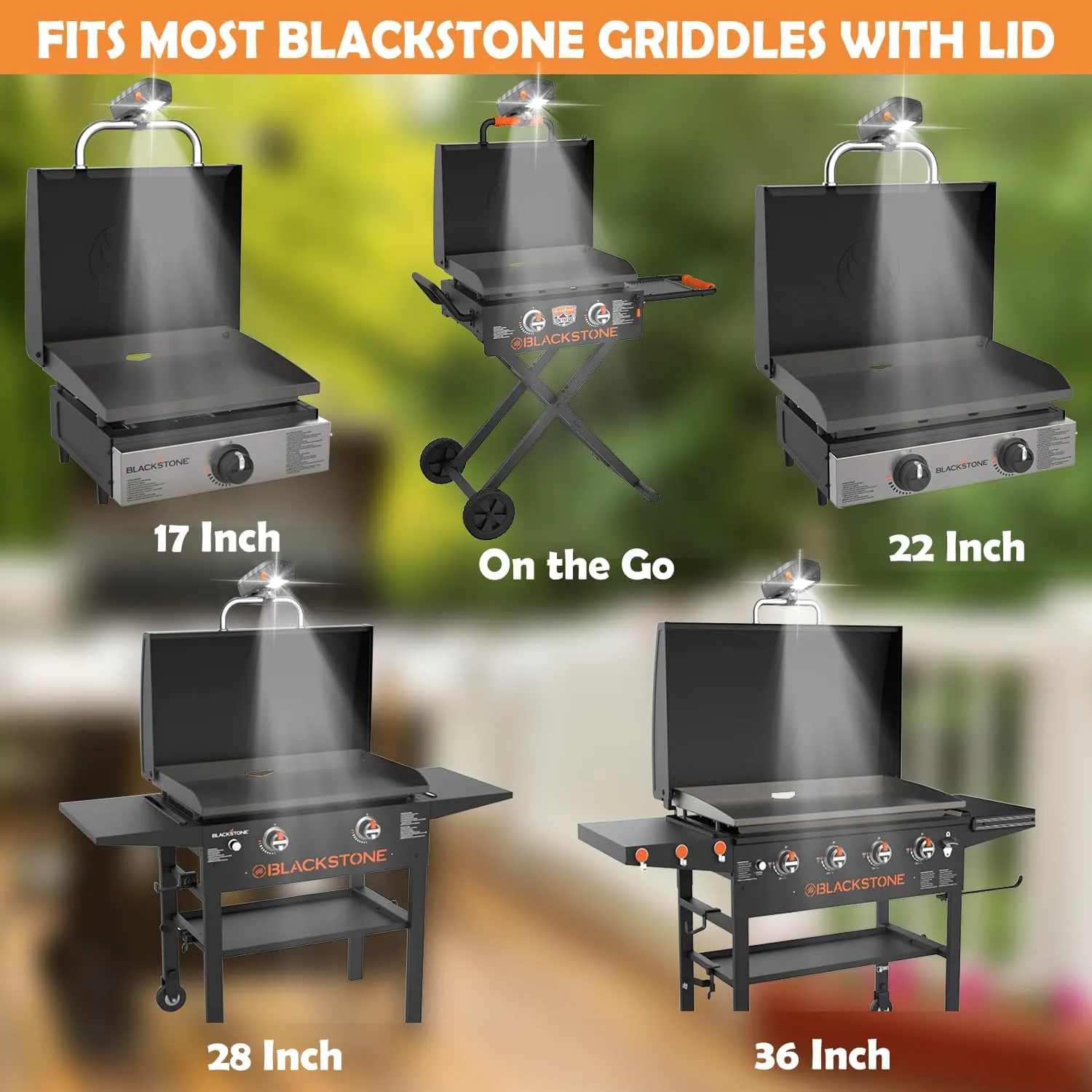 Grill Light Designed for Blackstone Griddle & Weber Grill, Automatic On/Off BBQ Light, Blackstone Griddle Accessories, LED Grill Lights for Outdoor Grill, Gray, Gifts for Men Dad Husband