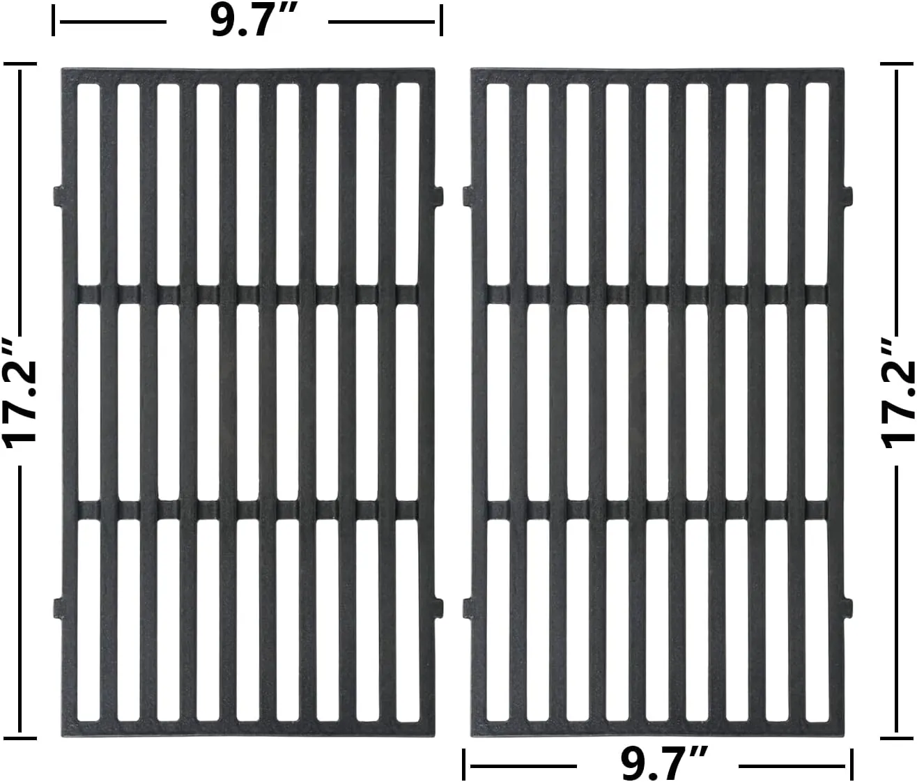 Grill Parts 17.5" 7637 Grill Grates for Weber Spirit e210, Grill Grates for Weber Spirit E-210 E-215 E-220 S-210 S-215 Spirit II E-210 II E-220 44010001 46110001 64815 67022