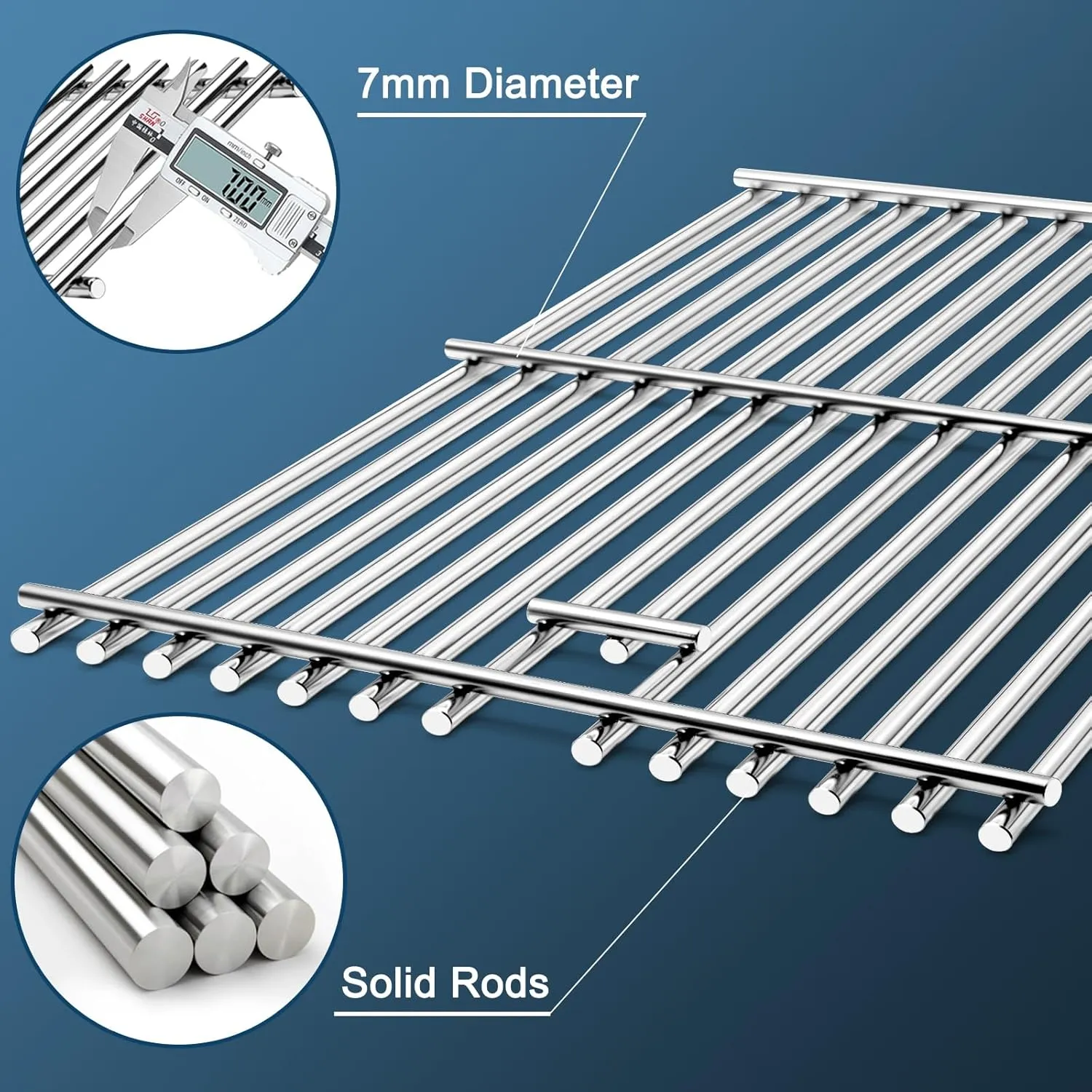 Grill Replacement Parts for Charbroil 463448021 463449021 463455021 463450022 463459021 463458021 463456022, G426-0005-W1 G426-0004-W1 Cooking Grates for Charbroil Performance Gas Grill Models